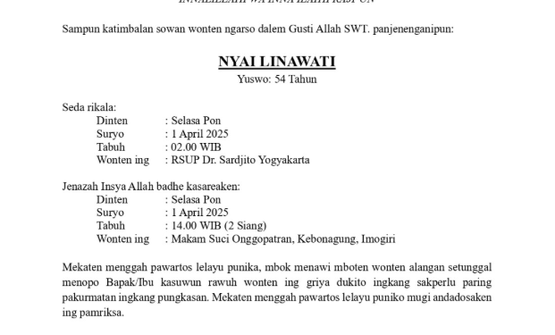 Berita Duka Korban Kecelakaan Maut di Wiyoro Bantul