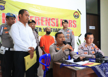 Kapolsek Gedongtengen Komisaris Polisi Eka Andy Nursanto, S.H., M.H. dalam keterangan pers