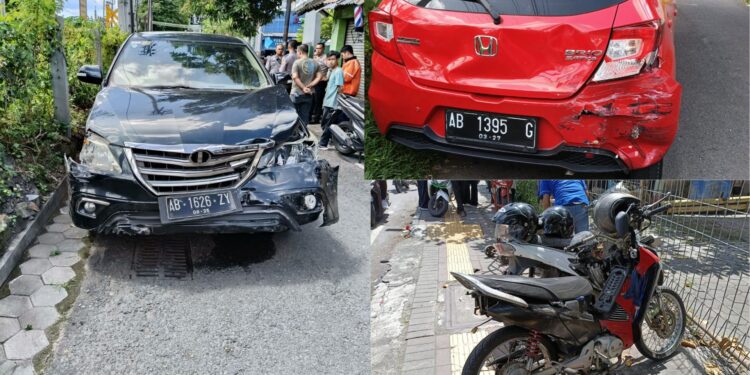 Kondisi Kendaraan Pasca Kecelakaan di Jl. Timoho