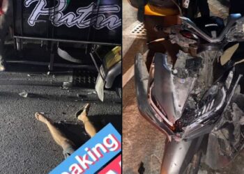 Kondisi Kendaraan pasca kecelakaan di Jalan Padjajaran