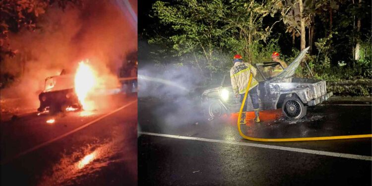 Mobil Klasik Volkswagen Terbakar di Bukit Bego, Kerugian Capai Rp150 Juta