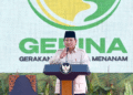 Presiden Prabowo Subianto secara resmi meluncurkan program Gerakan Indonesia Menanam (Gerina) yang digelar di Kabupaten Banyuasin, Provinsi Sumatra Selatan