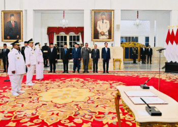 Presiden Prabowo melantik Gubernur dan Wakil Gubernur Papua Pegunungan dan Bangka Belitung di Istana Negara