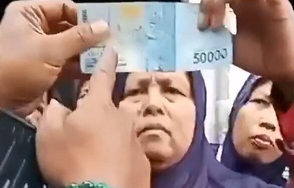 Tangkapan layar peredaran uang palsu di Pasar Playen Gunungkidul