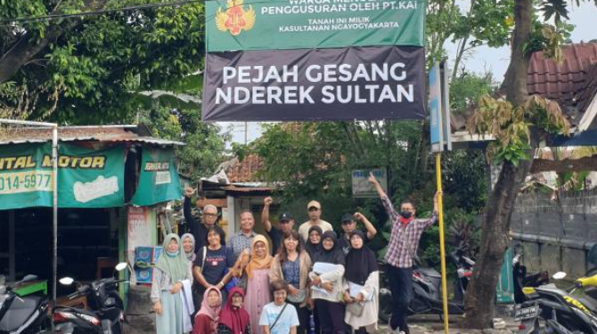 Warga Serukan Penolakan Penggusuran di Lempuyangan