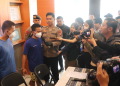 Dua tersangka kasus pencurian dengan pemberatan dihadirkan dalam konferensi pers di Polres Bantul