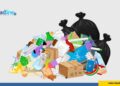 Ilustrasi gambar sampah menumpuk
