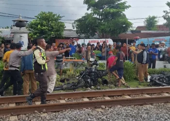 Kecelakaan maut terjadi di perlintasan langsung nomor 08, Kelurahan Mangge, Kecamatan Barat, Kabupaten Magetan