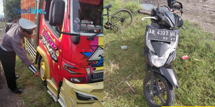 Kendaraan yang terlibat Kecelakaan di Jalan Daendels Timur Kulon Progo