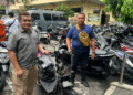 Kondisi Motor yang tertingal di kericuhan pelajar di Jln Pramuka Jogja