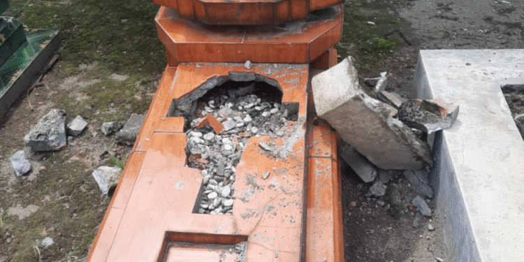 Pengrusakan Nisan di Makam Ngentak Baturetno Banguntapan Bantul