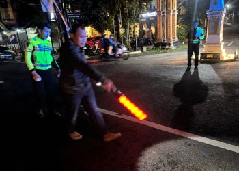 Polisi Melakukan Berada di TKP kecelakaan Maut di Jalan Palagan