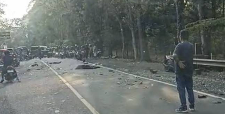 Kecelakaan Maut di Jalan Tahura Gunungkidul, Iring-iringan Motor Diseruduk Mobil Ngebut