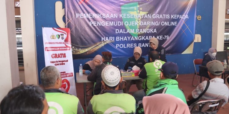Pemeriksaan Gratis Pengemudi Ojol di Bantul