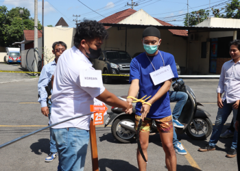 Polres Bantul menggelar rekonstruksi peristiwa duel maut di Bantul