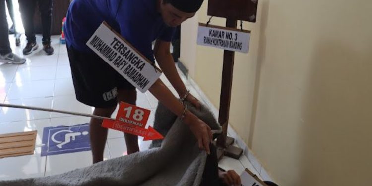 Rekonstruksi Kasus Pembunuhan Pacar di Bantul 52 Adegan Ungkap Kekejian MRR