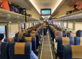 kereta ekonomi stainless steel new generation KAI dengan kursi ergonomis
