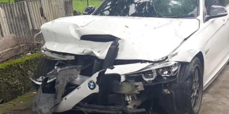 BMW 320i yang menabrak Honda Vario 150 hingga menewaskan mahasiswa fakultas hukum UGM, Argo Ericko Achfandi (19) (ist)