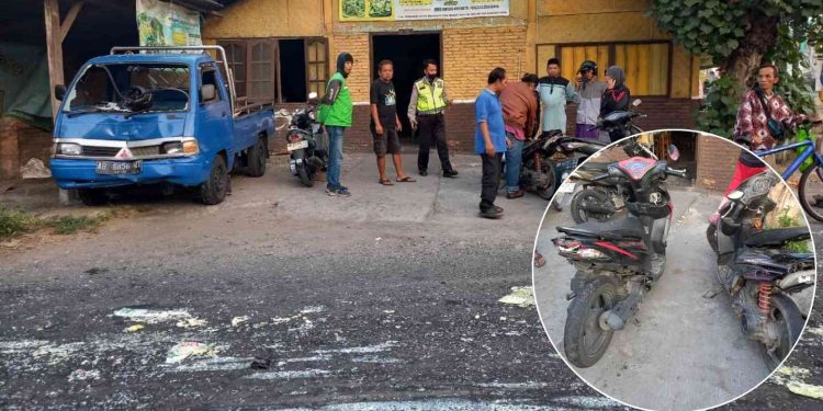 Lokasi kecelakaan lalu lintas di Perempatan Wiyoro, Bantul