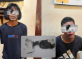 Polisi mengamankan dua pria terduga pelaku pencurian sepeda motor di Kecamatan Kretek, Bantul