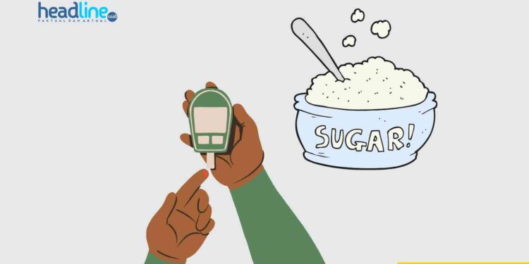 Ilustrasi Gambar Gula Dalam tubuh