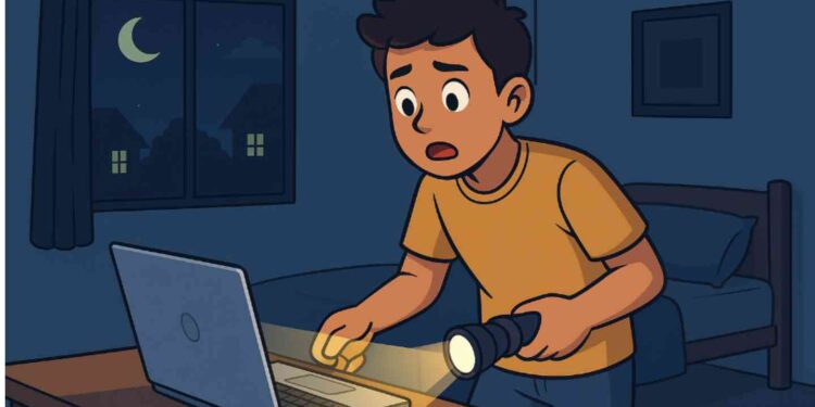 Ilustrasi gambar kehilangan laptop