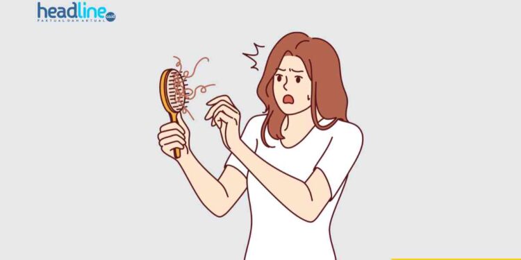 Ilustrasi gambar rambut rontok