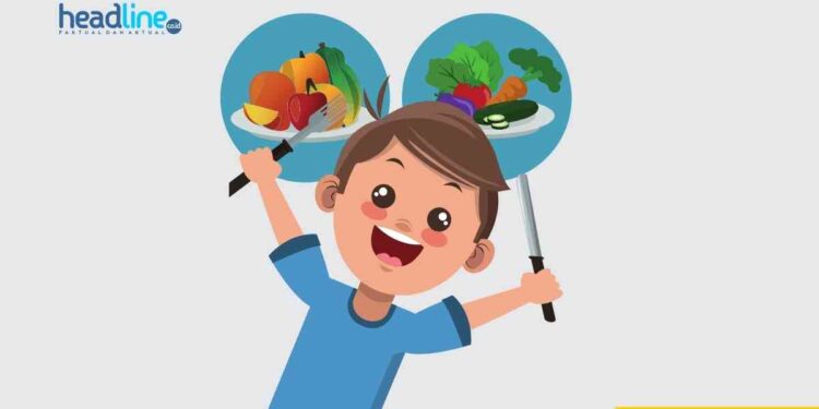 Ilustrasi makanan sehat