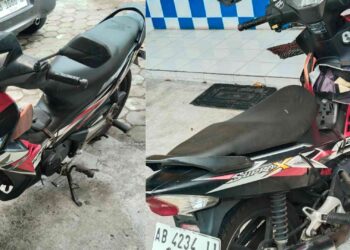 Kondisi Kendaraan yang terlibat kecelakaan dengan pejalan kaki di Pleret Bantul