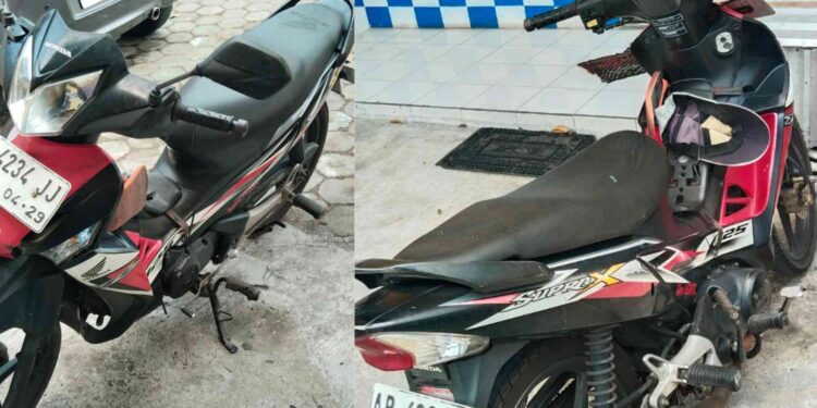 Kondisi Kendaraan yang terlibat kecelakaan dengan pejalan kaki di Pleret Bantul