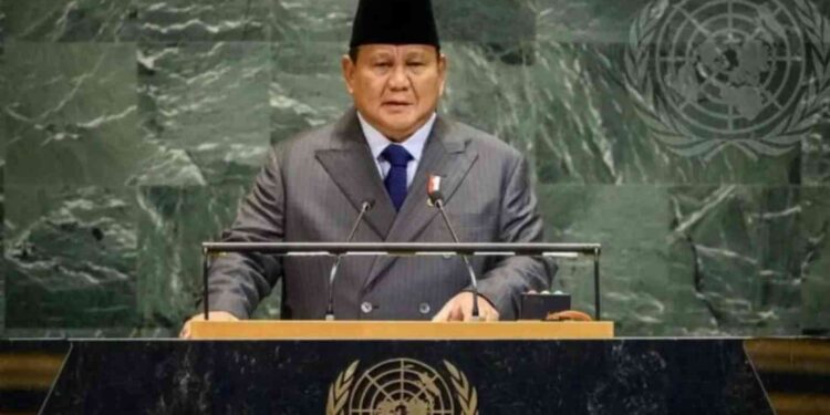 Presiden Prabowo Subianto berpidato dalam acara Konferensi Tingkat Tinggi (KTT) mengenai Palestina dan solusi dua negara di Markas PBB, New York