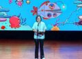 Wakil Menteri Ekonomi Kreatif Irene Umar menyampaikan sambutan dalam acara Karya Raya 2025 di Taman Ismail Marzuki, Jakarta