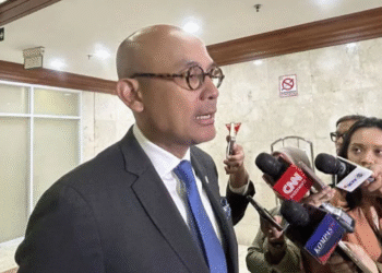 Wakil Menteri Luar Negeri (Wamenlu) Indonesia Arrmanatha C. Nasir berbicara