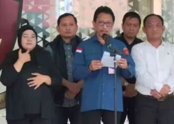 Direktur Penyidikan pada Jaksa Agung Muda Bidang Tindak Pidana Khusus (Jampidsus) Kejagung Nurcahyo Jungkung Madyo saat menggelar konferensi pers di Gedung Jampidsus Kejagung, Jakarta, Kamis (4/9/2025)/ SC Video Kejaksaan.