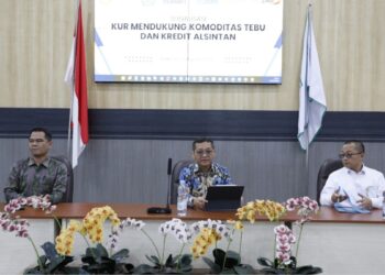Keterangan pers Kemenko Perekonomian tentang Sosialisasi KUR Mendukung Komoditas Tebu dan Kredit Alsintan. (Foto: Humas Ekon)
