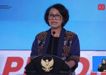 Sekretaris Jenderal Kementerian Pendidikan Dasar dan Menengah (Kemendikdasmen) Suharti. (Foto: Pasha Yudha Ernowo Infopublik.id/Youtube Kemendikdasmen)