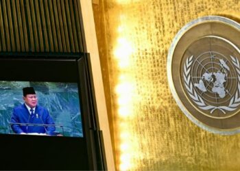 Presiden Prabowo Subianto menyampaikan pidatonya pada Sidang Majelis Umum ke-80 Perserikatan Bangsa-Bangsa (PBB) di New York, Amerika Serikat, pada Selasa, 23 September 2025. Foto: BPMI Setpres/Laily Rachev