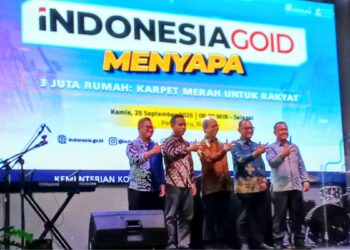 Suasana penuh semangat mewarnai acara indonesia.go.id (IGID) Menyapa bertajuk 3 Juta Rumah Karpet Merah untuk Rakyat yang digelar di Pekanbaru, Riau, Kamis (25/9/2025). (Foto: Juliyah IGID/InfoPublik)