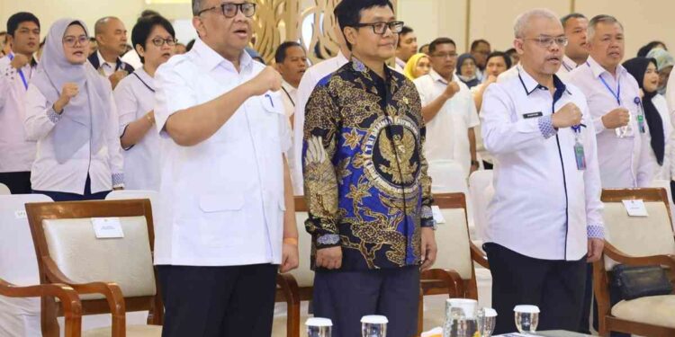 Kementerian Ketenagakerjaan (Kemnaker) melalui Sekretariat Jenderal meluncurkan Sistem Manajemen Anti Penyuapan (SMAP) dan Sistem Kendali Kecurangan (SIKENCUR) (Foto: Dok Kemnaker)