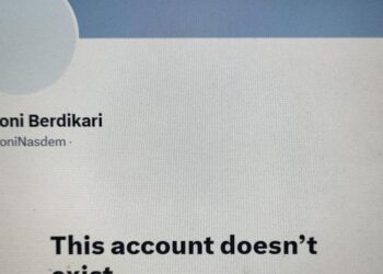 oto Akun palsu 'Sahroni Berdikari' sudah hilang (Tangkapan layar X)