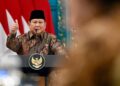 Presiden Prabowo Subianto dalam pengantar Sidang Kabinet Paripurna (SKP) yang berlangsung di Istana Negara, Jakarta, pada Senin (20/10/2025). (Foto: BPMI Setpres)