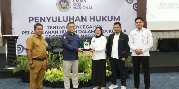 Badan Gizi Nasional (BGN) menyelenggarakan Penyuluhan Hukum Pencegahan Pelanggaran Hukum dalam Tata Kelola Program Pemenuhan Gizi Nasional pada 26–28 Oktober 2025 di Provinsi Maluku Utara. (Foto: Dok. BGN)