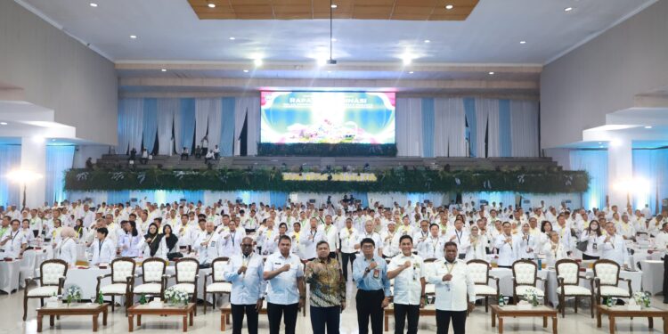 kegiatan Rapat Koordinasi Sinkronisasi Program dan Kegiatan Kementerian/Lembaga Pemerintah Non Kementerian dengan Pemerintah Daerah Tahun 2025, yang digelar di Kampus Institut Pemerintahan Dalam Negeri (IPDN) Jatinangor, Sumedang, Jawa Barat. (Foto Humas BPJPH)