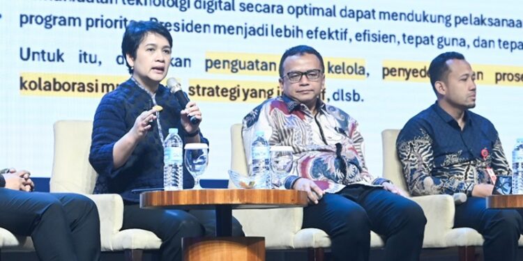 Setahun Pemerintahan Prabowo-Gibran: Klinik Pemerintah Digital Percepat Transformasi Daerah : Dirjen TPD Mira Tayyiba (foto: HUmas Kemkomdigi)
