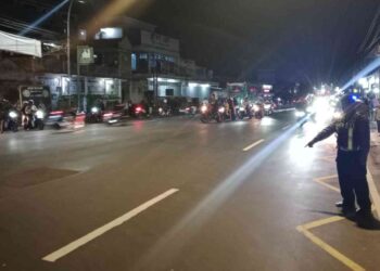 Tabrakan Antara Honda CRF dan Yamaha Mio di Kasihan Bantul, Dua Orang Luka Ringan