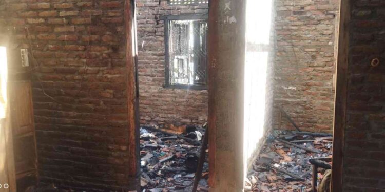 kondisi Rumah Pasutri di Bambanglipuro Bantul Terbakar