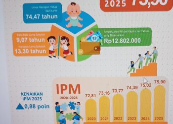 Peningkatan IPM Indonesia 2025 Capai 75,90, Indikator Kesehatan dan Pendidikan Membaik