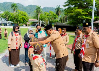 Kegiatan Edukatif dan Donor Darah Digelar Pramuka Banggai di Alun-Alun Bumi Mutiara