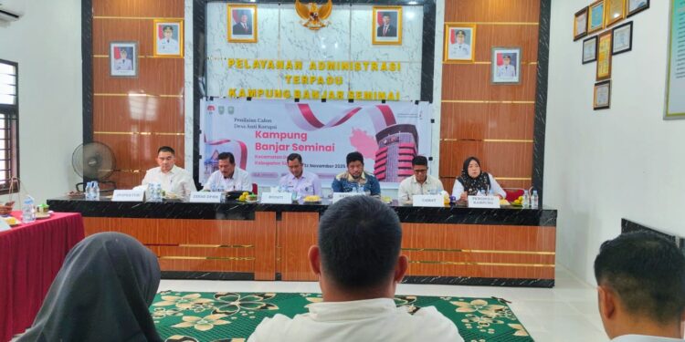 Kampung Banjar Seminai Dinilai untuk Jadi Desa Percontohan Antikorupsi oleh KPK