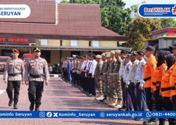Polres Seruyan Gelar Apel Kesiapsiagaan Bencana Hidrometeorologi